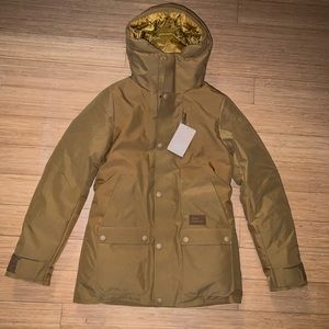 Askov Finlayson Winter Parka Womens XS Bear Brown Featherless Puffer Jacket